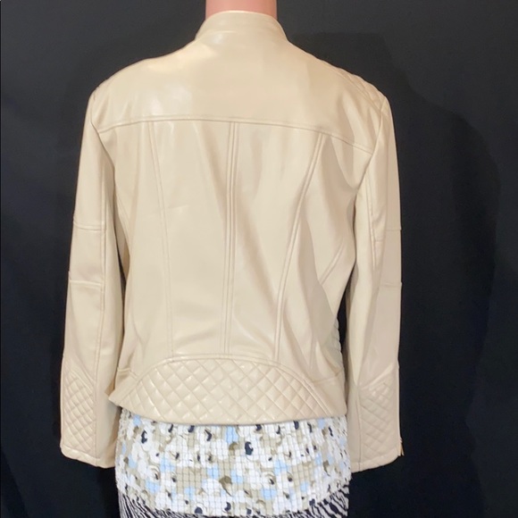 NWT CALVIN KLEIN Faux Leather Motorcycle Jacket - Picture 6 of 9